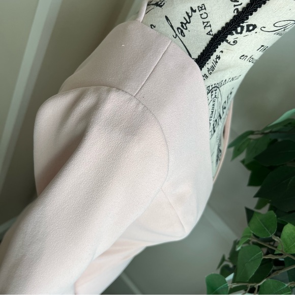 Halston Heritage V-Neck Flounce Sleeve Mini Cocktail Dress Pink Sz 0 - Picture 10 of 16